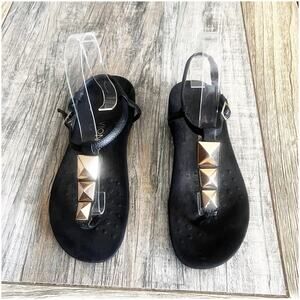 VIONIC Women’s By Orthoheel Rest Nana Toe Sandals Size 9 Black Gold